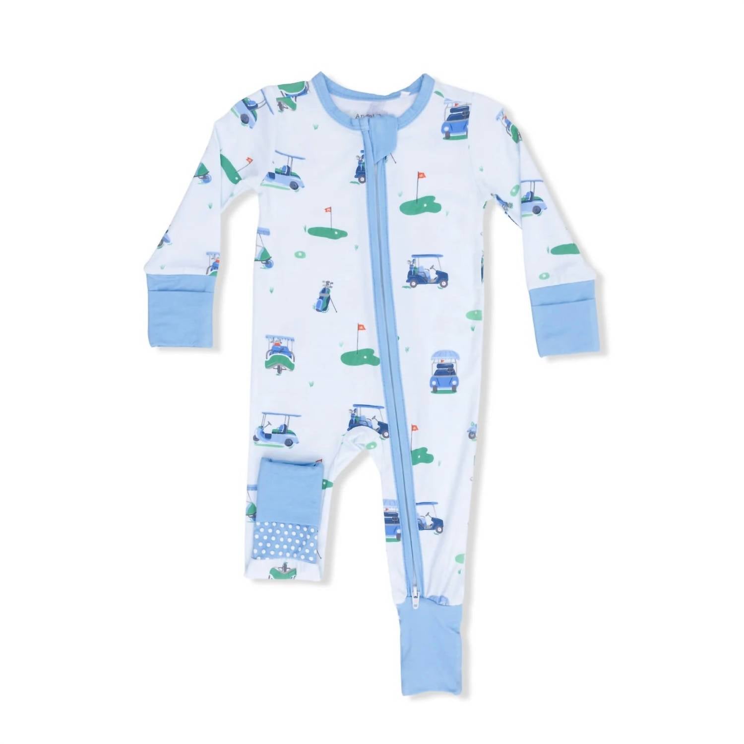 Angel Dear - Boy's Vintage Golf Carts Convertible Romper