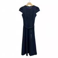 Elie Tahari - Miciela Cap-sleeve Belted Midi Dress With Slit