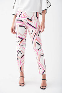 Joseph Ribkoff - Lydia Abstract Multi Color Stripe Pant