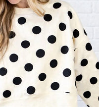 The Wild Life Polka Dot Set in beige - women's sleepwear - detail view