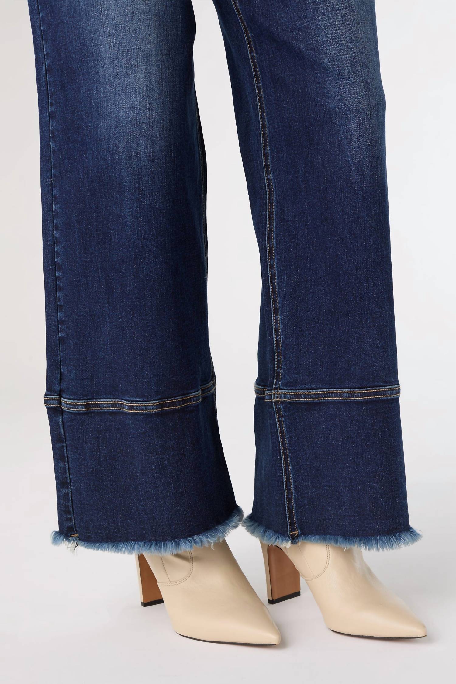 Coco + Carmen - Everystretch Raw Wide Hem Jeans