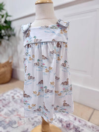Cypress Row - Kids' Darling Ducks Stella Sun Dress