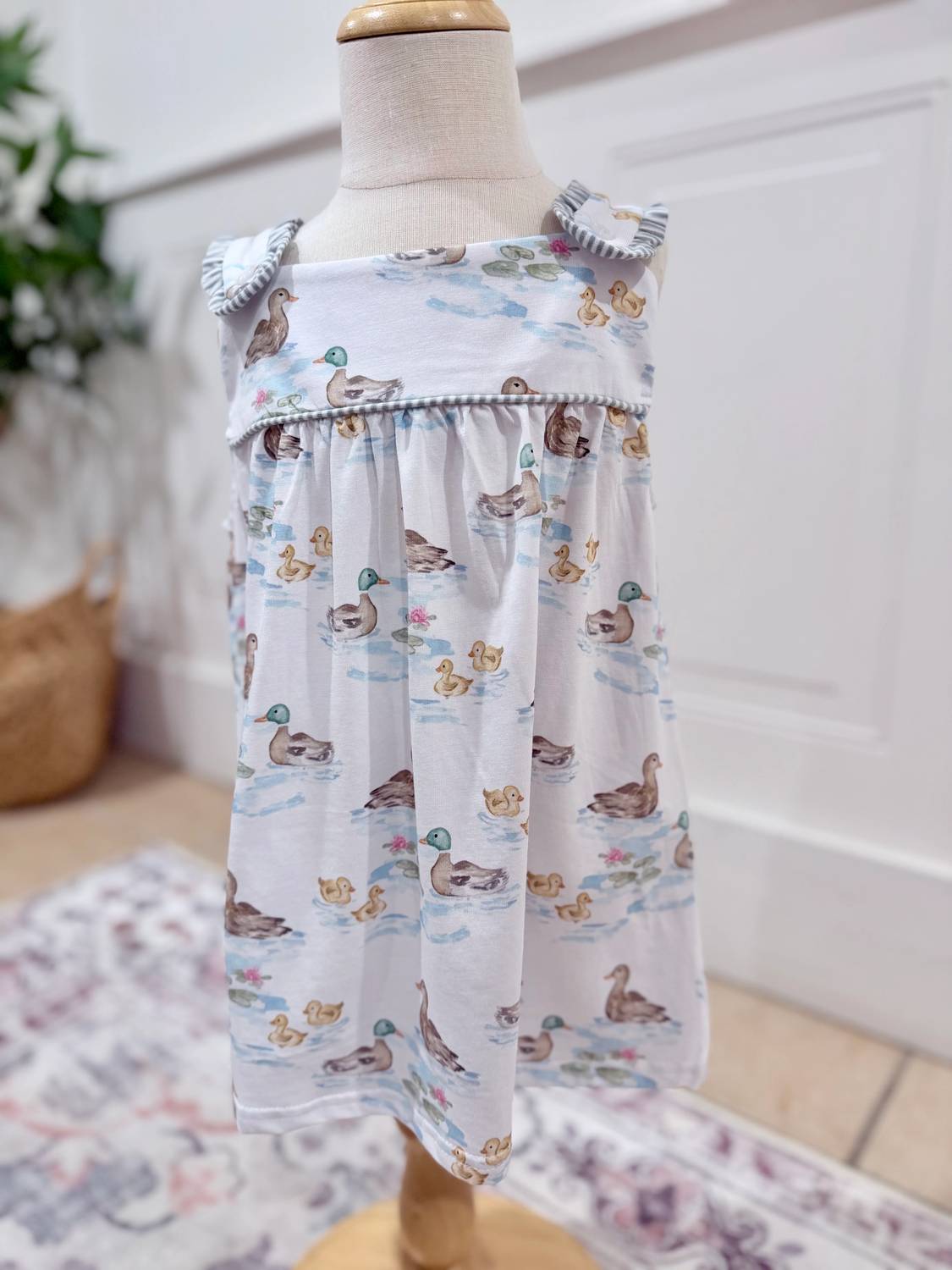 Cypress Row - Kids' Darling Ducks Stella Sun Dress