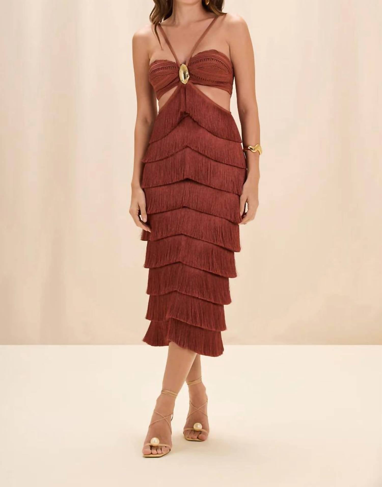Patbo - Amber Fringe Midi Dress