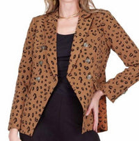 Jade Winnie Blazer in brown leopard - women's jacket