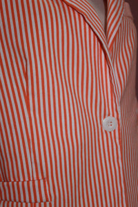 TANTRA Women's Pin Striped Jacket in orange - women's jacket - alternate view