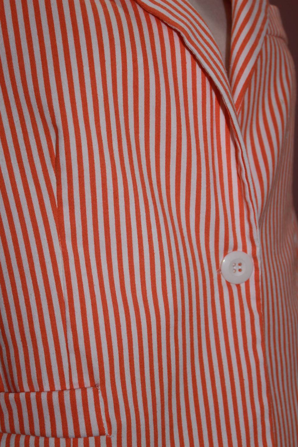 TANTRA Women's Pin Striped Jacket in orange - women's jacket - alternate view