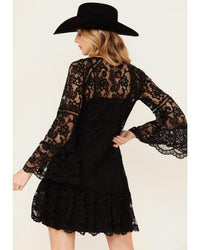 Scully - Lace Long Sleeve Mini Dress