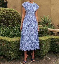 Rebecca Vallance - Blooming Lanterns Embroidered Midi Dress