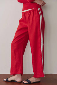 Donni. - Linen Crop Racer Pant