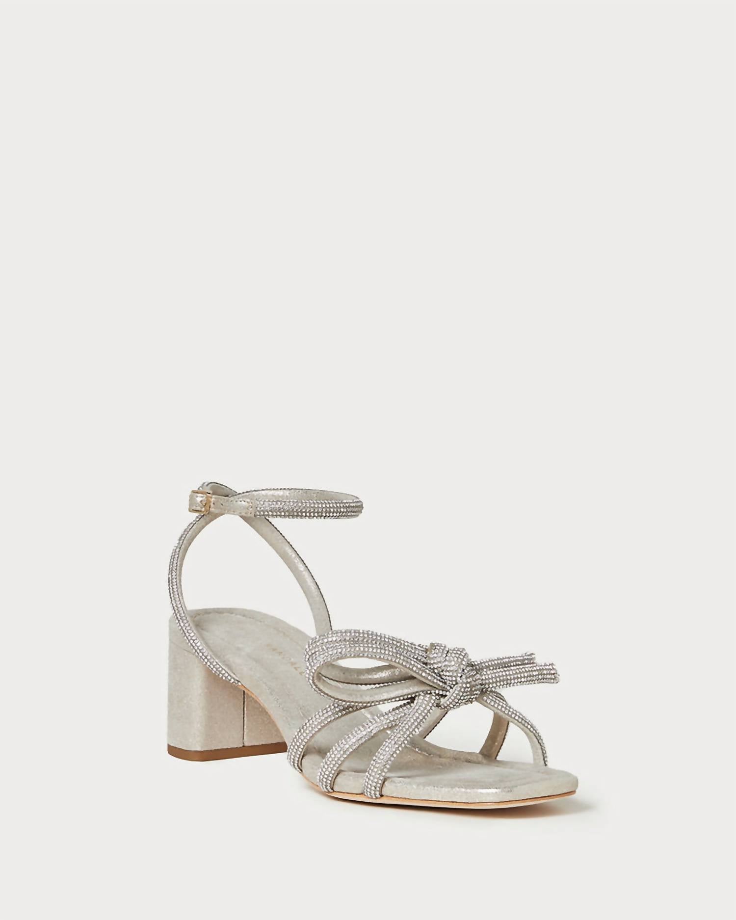 Loeffler Randall - Women's Mikel Heeled Sparkle Bow Sandals