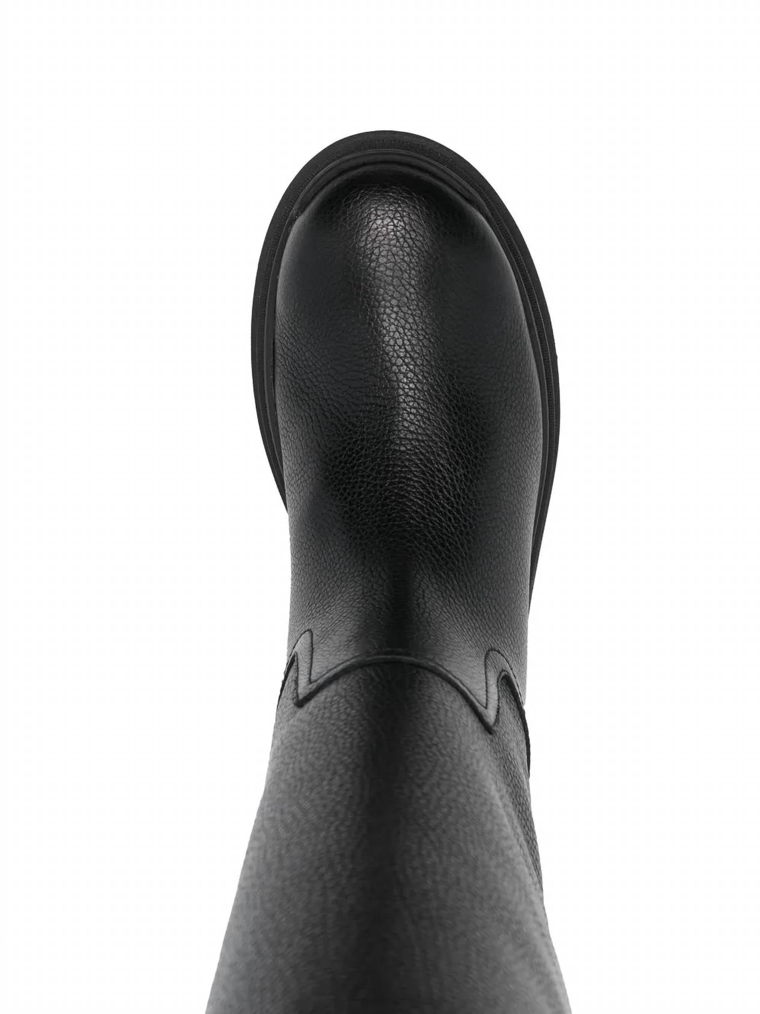 Salvatore Ferragamo Women's Vara Chain Knee-high Boots in black - women's shoe - view 212