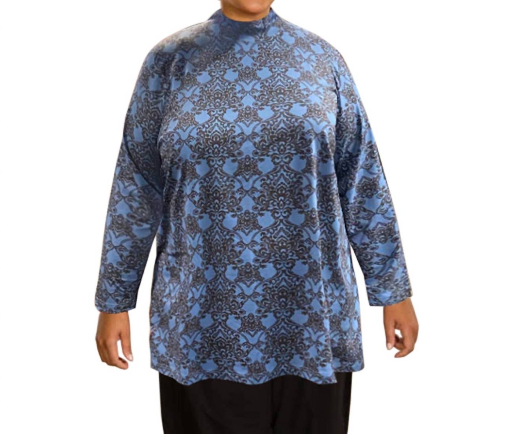 On The Plus Side - Mock Turtleneck Long Sleeve Sweater - Plus