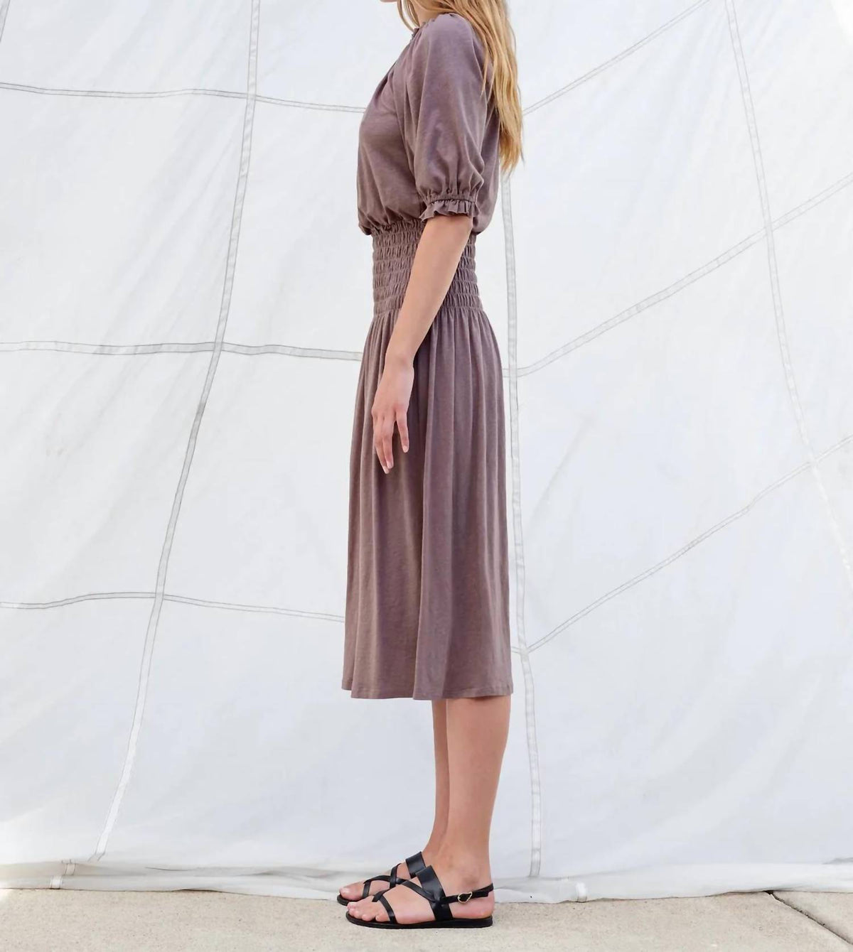 Sundry - Smocked Midi Dress