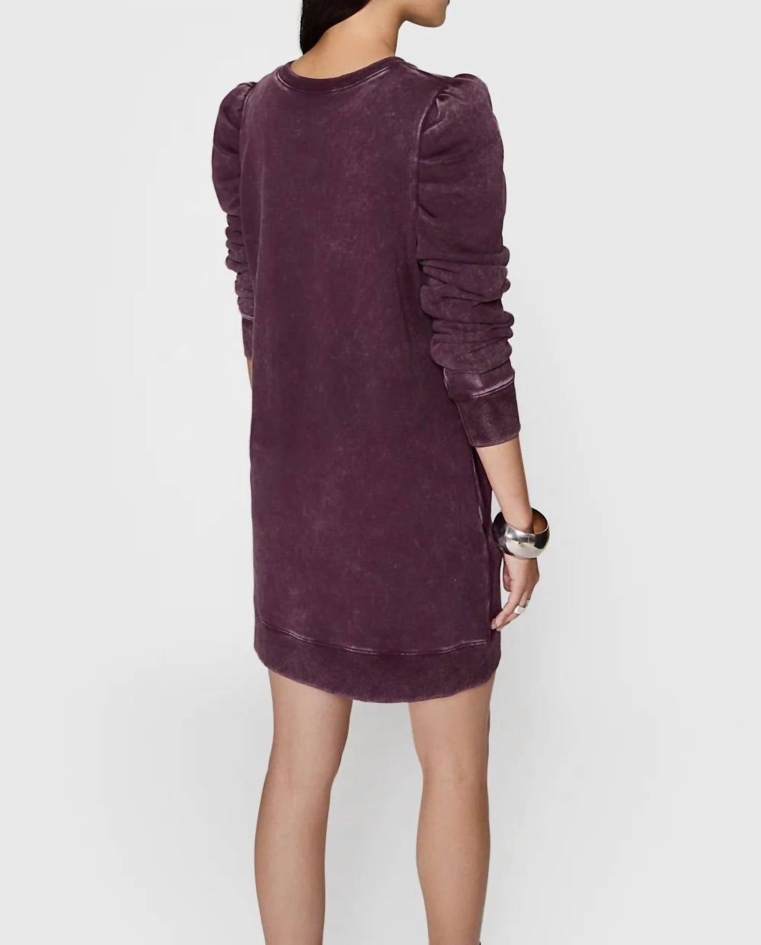 REBECCA MINKOFF Janine Terry Dress in acid washed currant - women's dress - alternate view