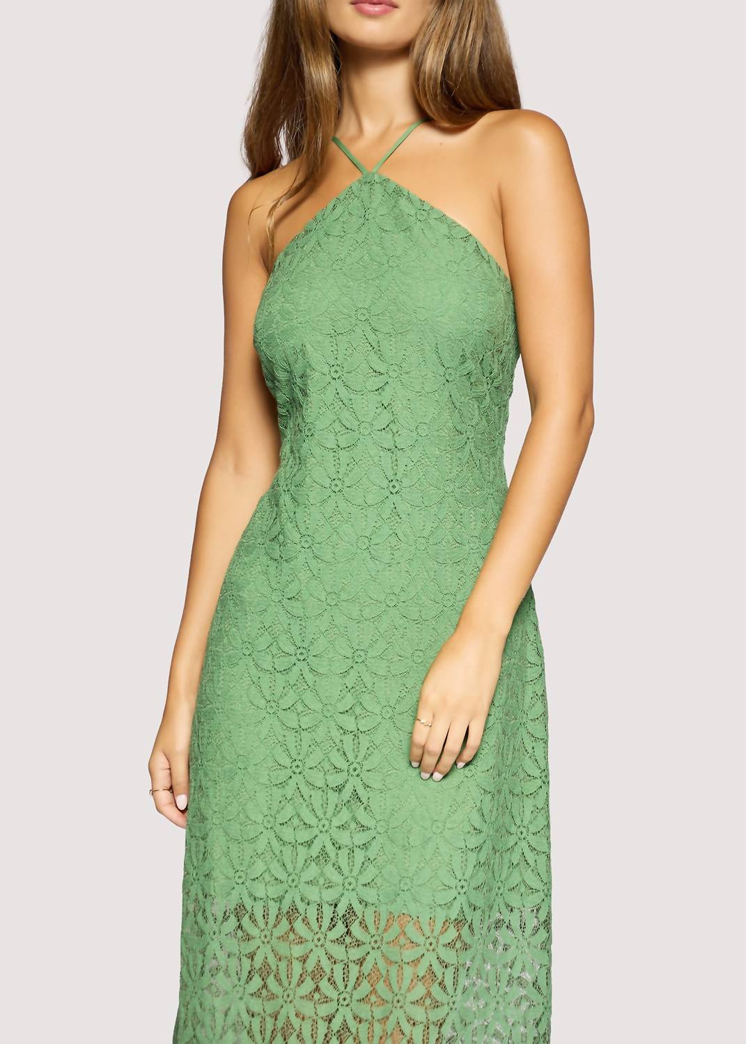 Lost + Wander - Marisol Embroidered Halter Midi Dress