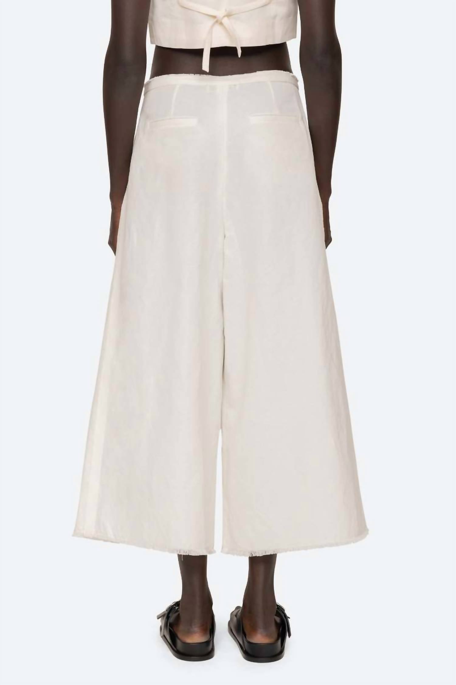 Sea - Lara Cropped Linen Pants