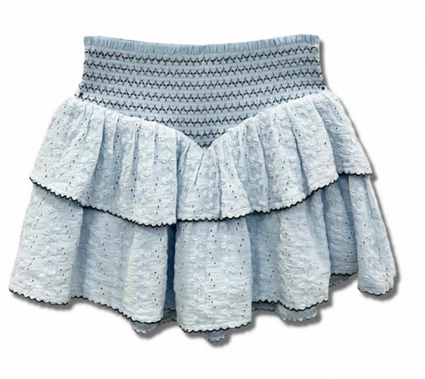 Katie J NYC Junior's Karlie Skirt in baby blue - women's skirt