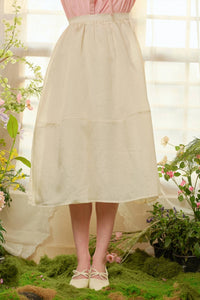 Rosie Posie - Textured High Waisted Midi Skirt