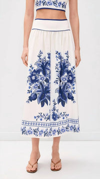 Moon River - Susie Floral Detail Midi Skirt