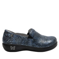 Alegria Women's Keli Slip On Leather Shoes in pewter lace - women's shoe