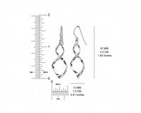 Gold & Honey - Women's Figure 8 With Diamond Cut Drop Earrings And Pendant Necklace Set