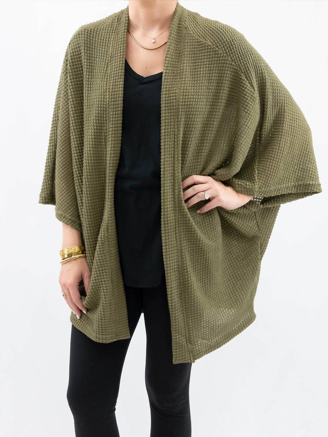 Wishlist - Women's Waffle Knit Cardigan