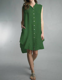 Tempo Paris - Sleeveless Button Dress