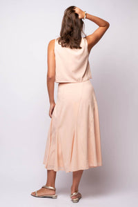 Ciebon - Rose Embroidered Midi Skirt