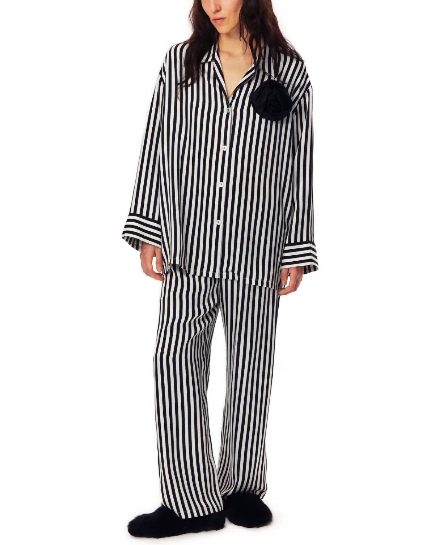 Sleeper - The Rose Oversized Satin Pajama Set
