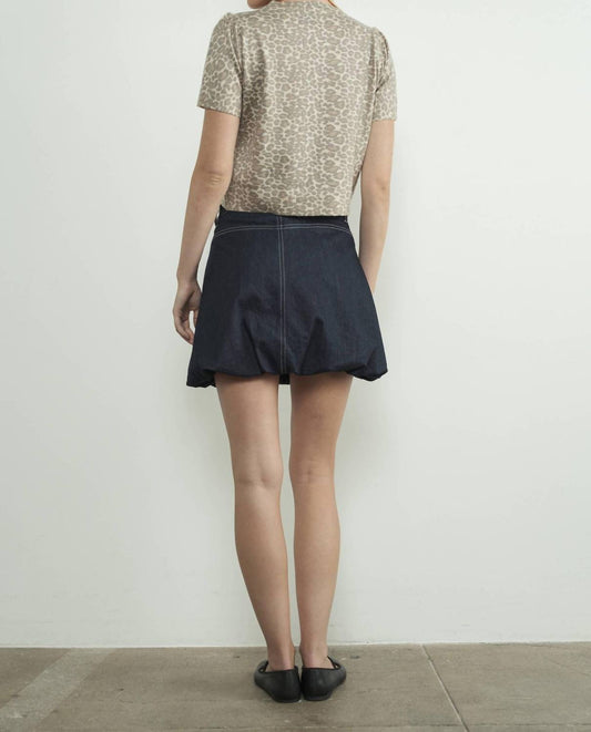 Aaron & Amber - Denim Bubble Mini Skirt
