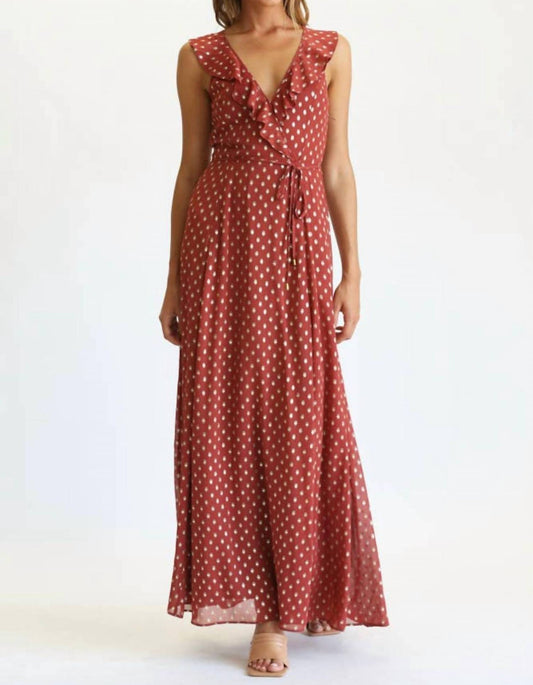 Fate - Polka Dot Ruffle Maxi Dress