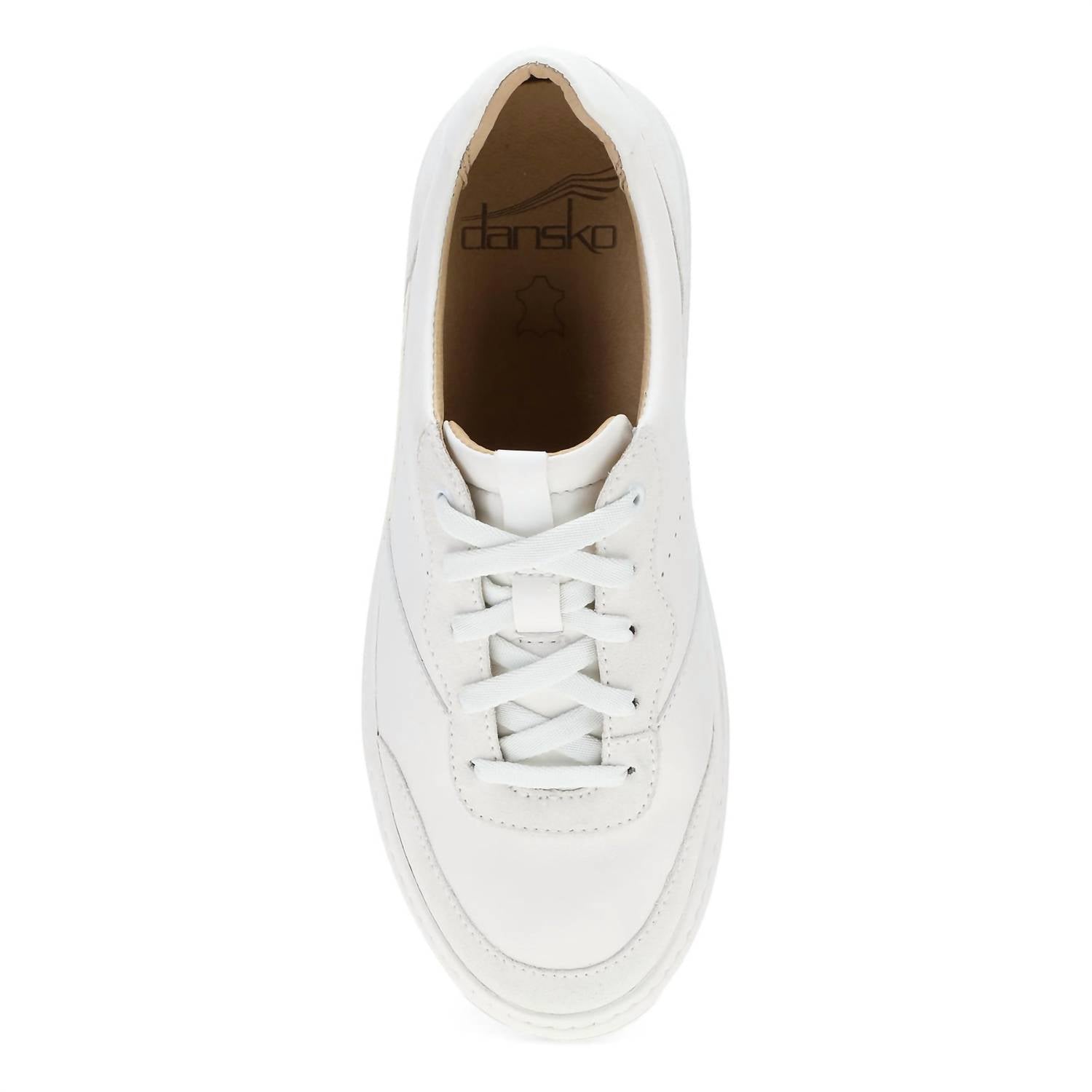 dansko Women's Josey Leather Sneaker in white - women's sneaker - view 4