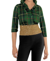 Gretchen Scott - Ruffneck Plaidly Cooper Top