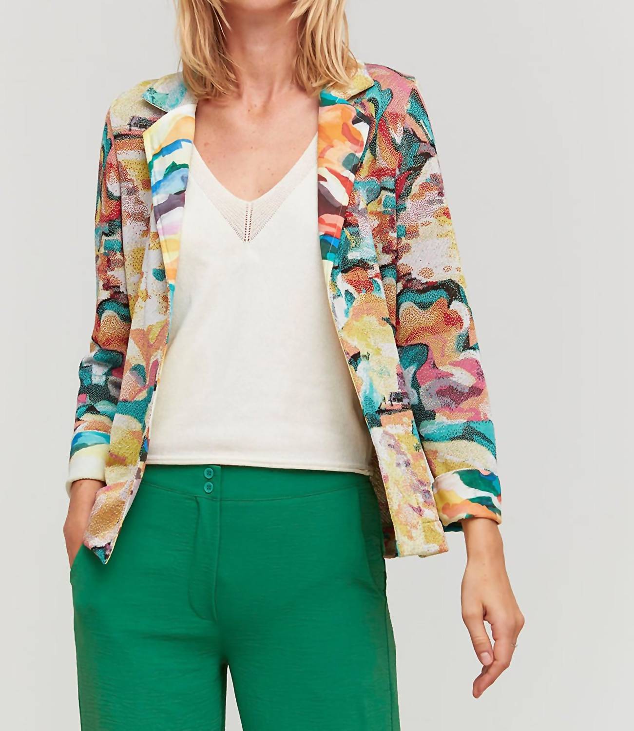 Aldo Martins Women's Button Down Blazer in multicolor - women's jacket