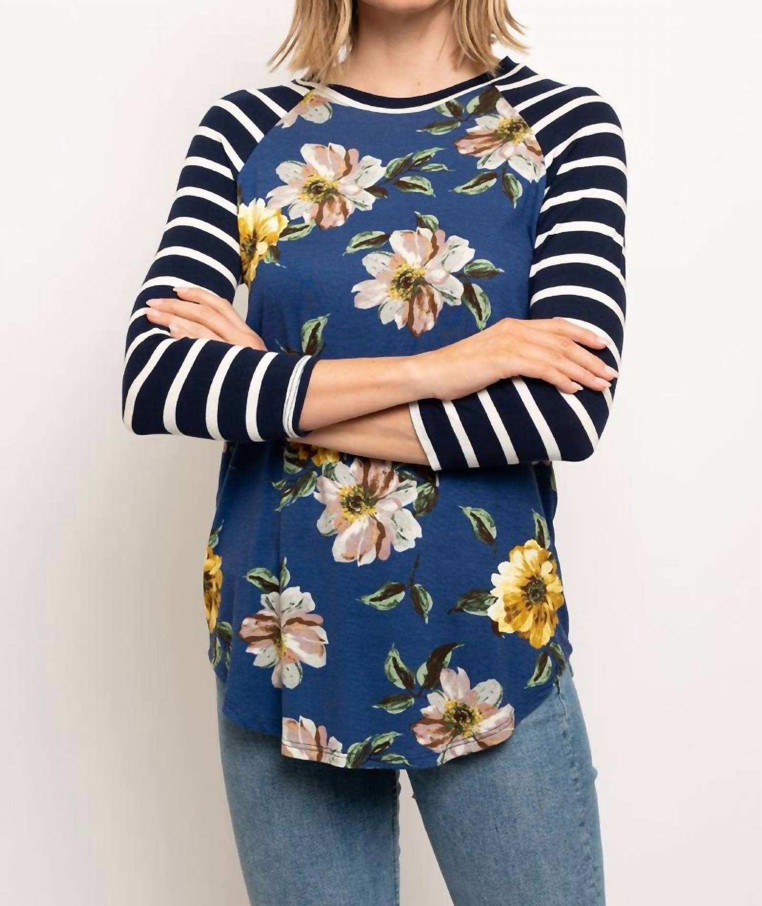 Collective Rack - Floral With Stripe Sleeves