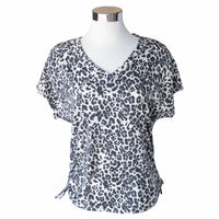 Keren Hart - Women's Print Ruched Knit Top