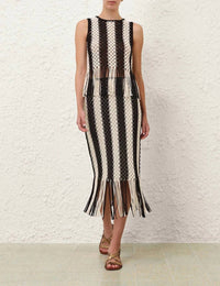 Zimmermann - Wanderlust Macrame Midi Skirt