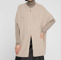 Lafayette 148 - Basket Stitch Zip Front Poncho