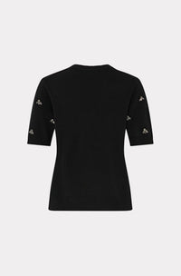 Milly - Rosalyn Rhinestone Short Sleeve Sweater