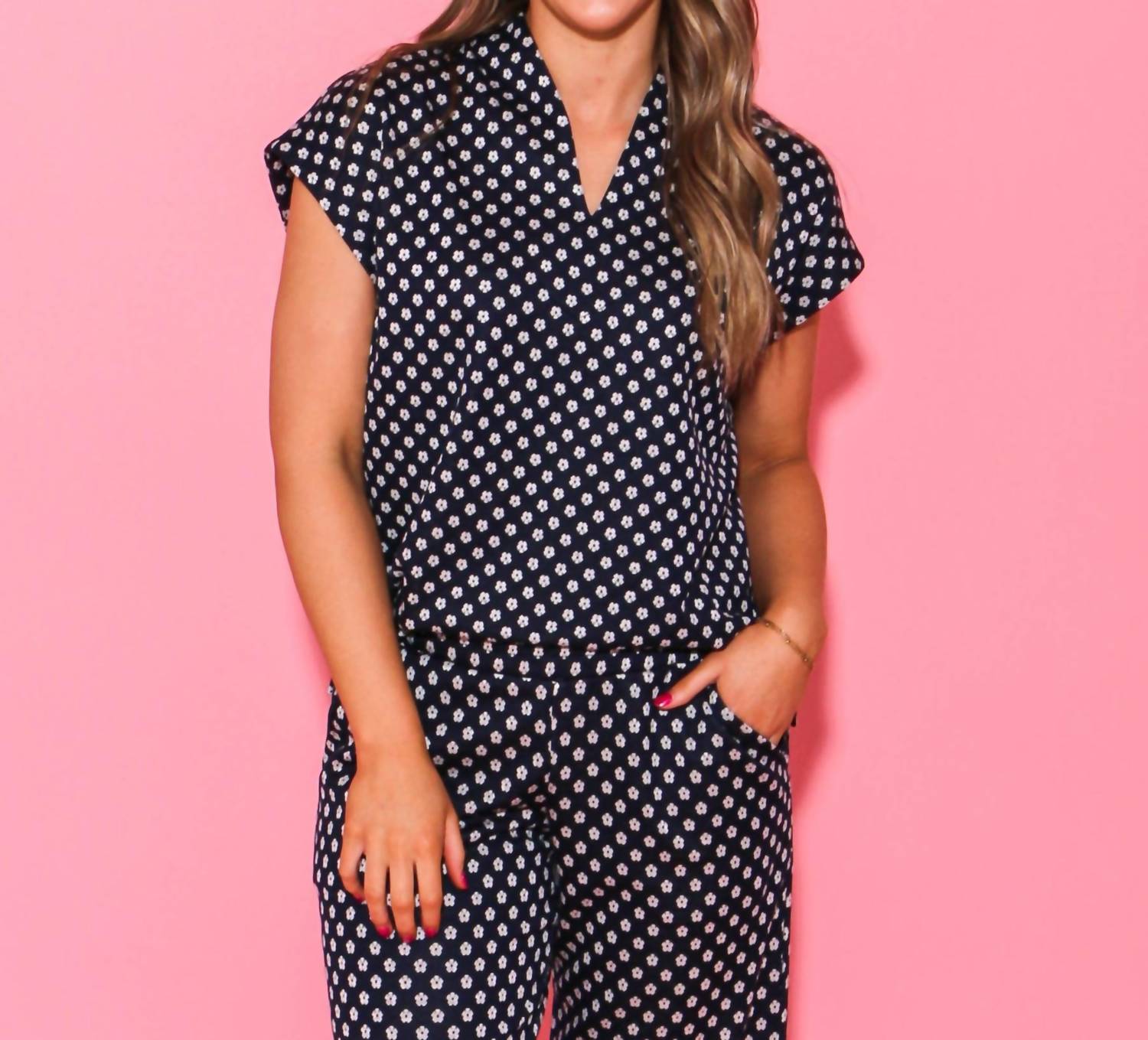 Ivy Jane - Popover Top And Knit Pants Set