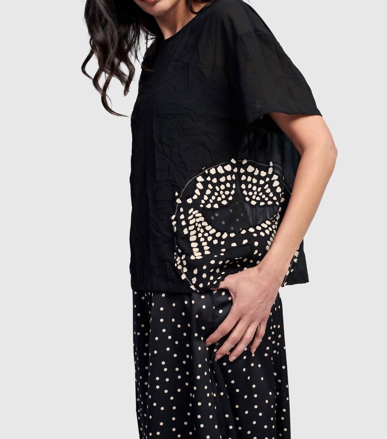 ALEMBIKA Halo Boxy Tee in galaxy - women's t-shirt - view 4