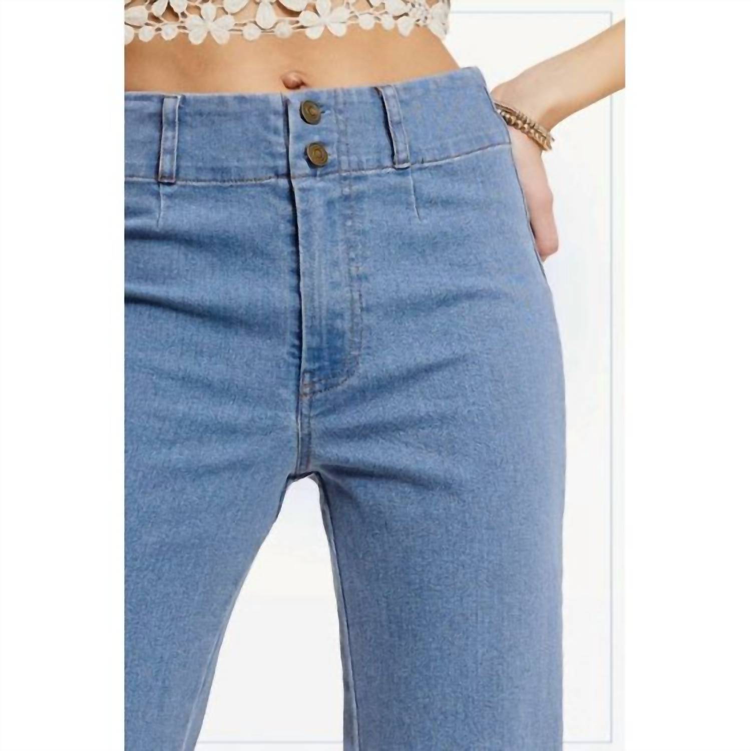 La Miel - High Waist Wide Leg Stretch Denim Jeans