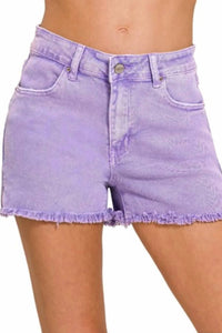 Zenana - Valeria Acid Wash Shorts