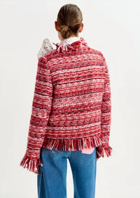 Essentiel Antwerp - Fringed Wool Blend Bouclé Jacket