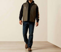 ARIAT Rebar Duracanvas Vest in earth - men's jacket - alternate view