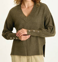 Xcvi - Relaxed Fit V-Neck Knit Sweater