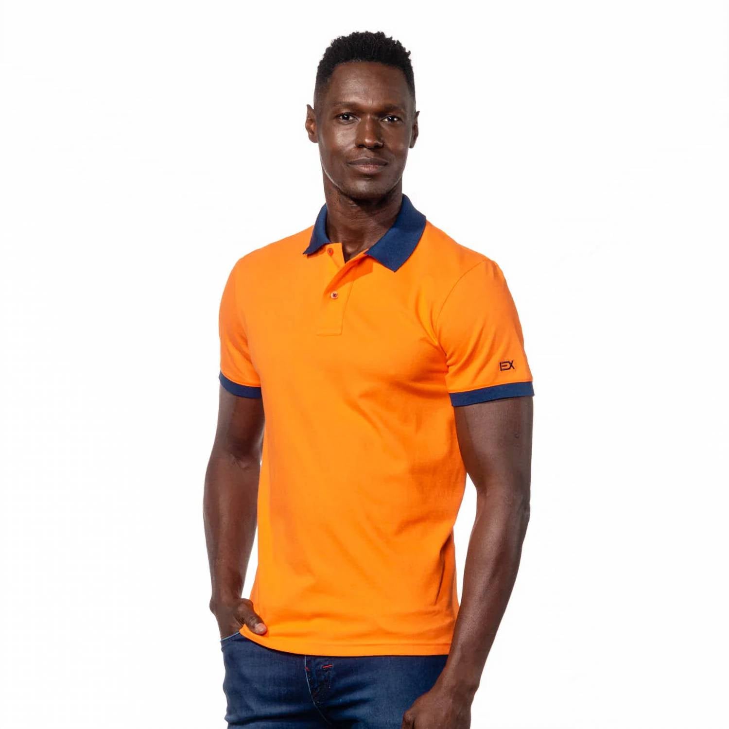 Eight X - Double Sided Grid Print Collar Polo