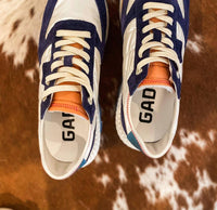 Gadol by Vintage Havana Women's Style 2 Sneakers in white navy aqua - women's sneaker - alternate view