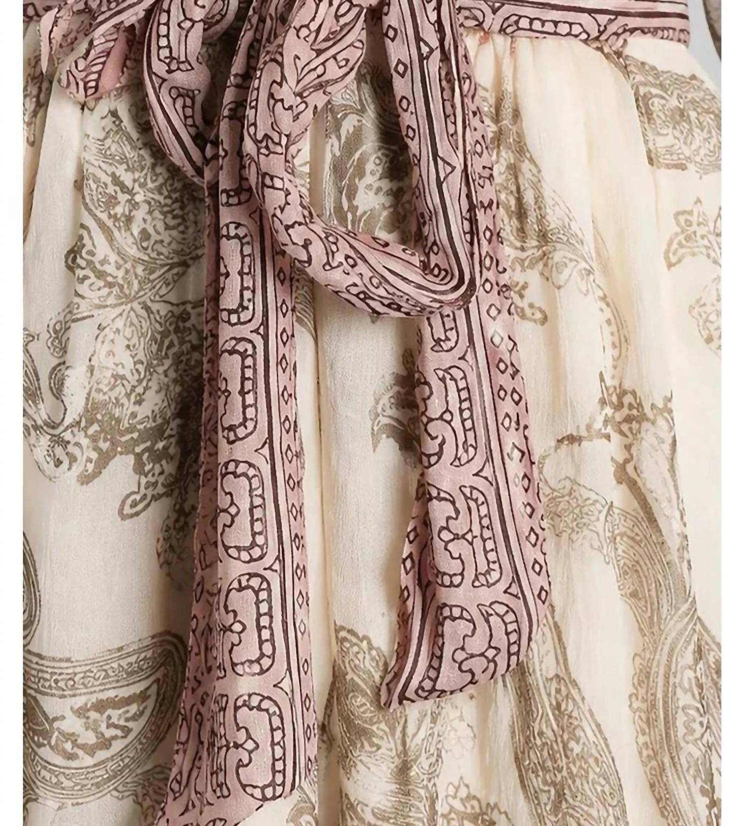 Hemant & Nandita - Paisley-print Belted Romper
